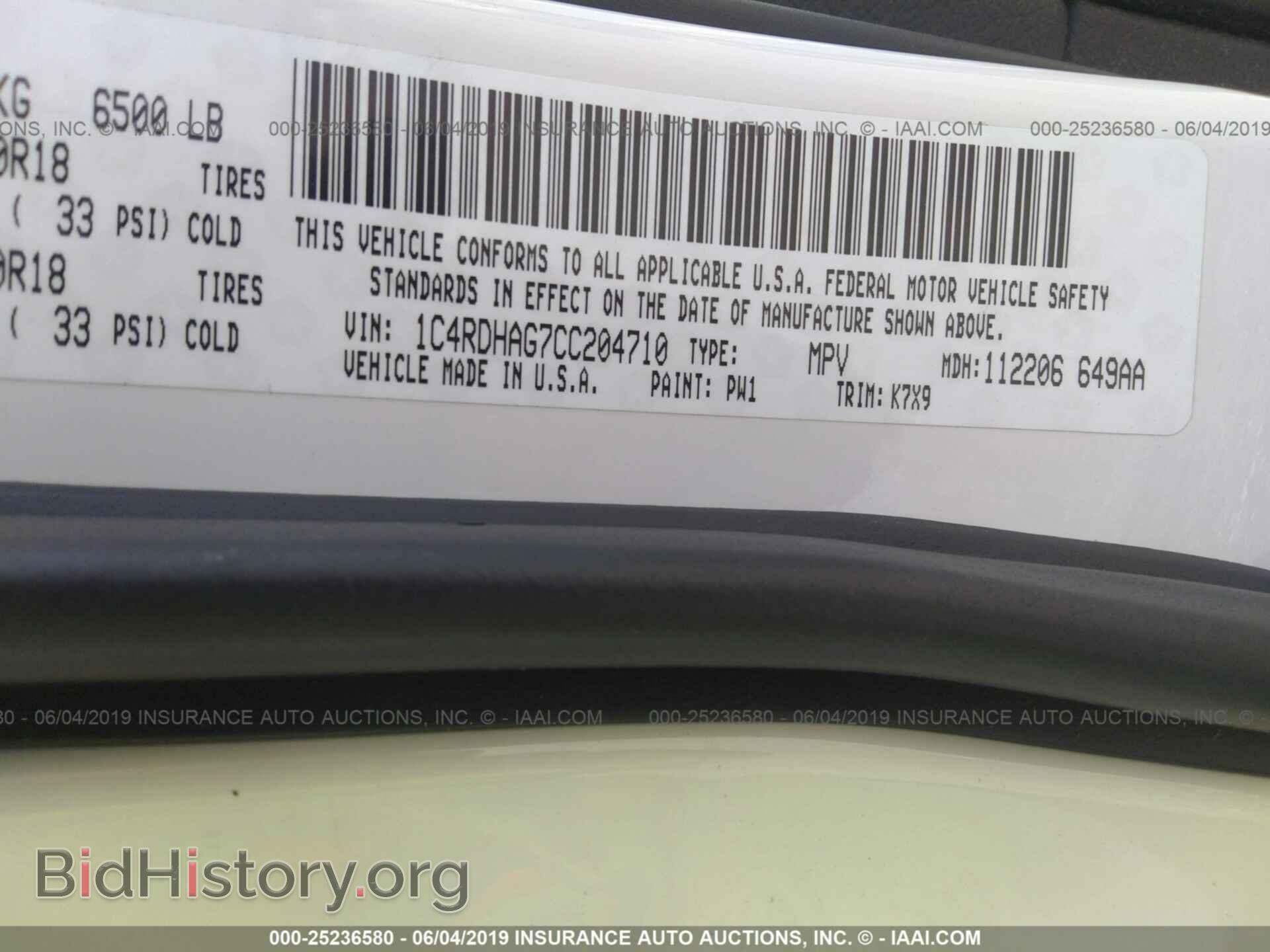 2012 DODGE DURANGO - VIN: 1C4RDHAG7CC204710 - Фото 9