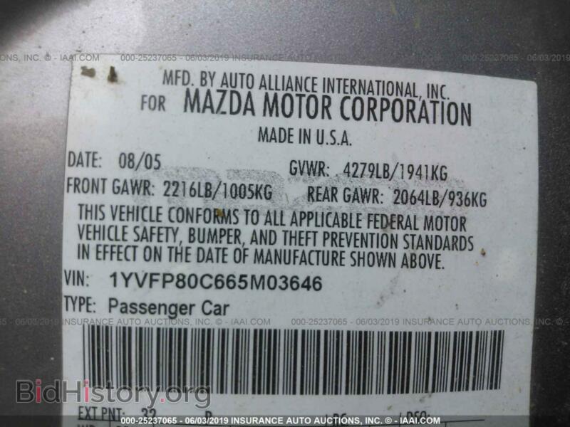 2006 Mazda 6 (VIN 1YVFP80C665M03646) — photo 9 of 10