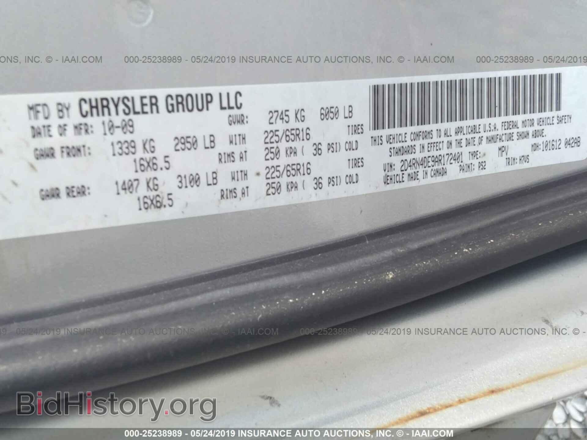 2010 DODGE GRAND CARAVAN - VIN: 2D4RN4DE9AR172401 - Фото 9