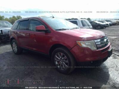 2007 Ford EDGE SEL, красный — VIN 2FMDK48C87BB42859, IAAI