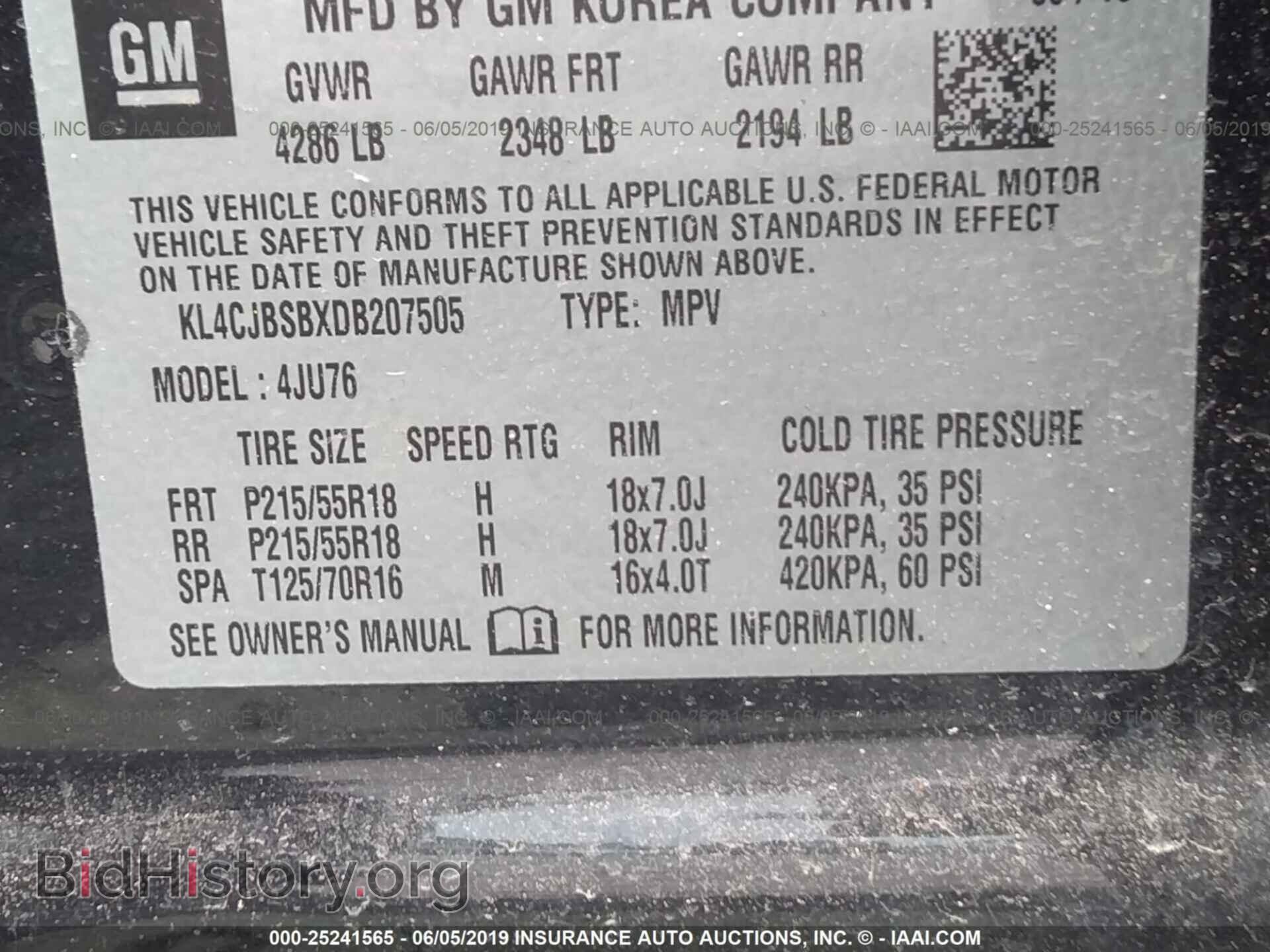 2013 BUICK ENCORE - VIN: KL4CJBSBXDB207505 - Фото 9