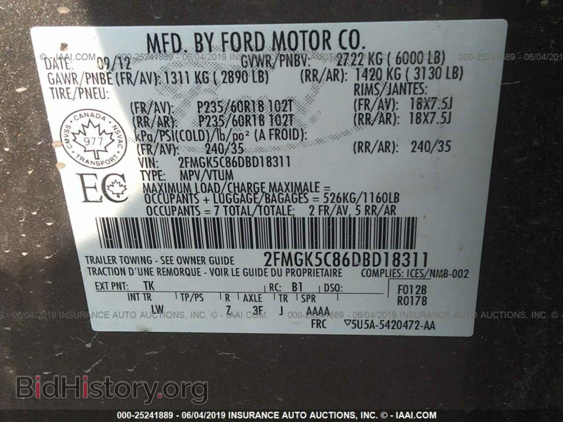 2013 FORD FLEX - VIN: 2FMGK5C86DBD18311 - Photo 9