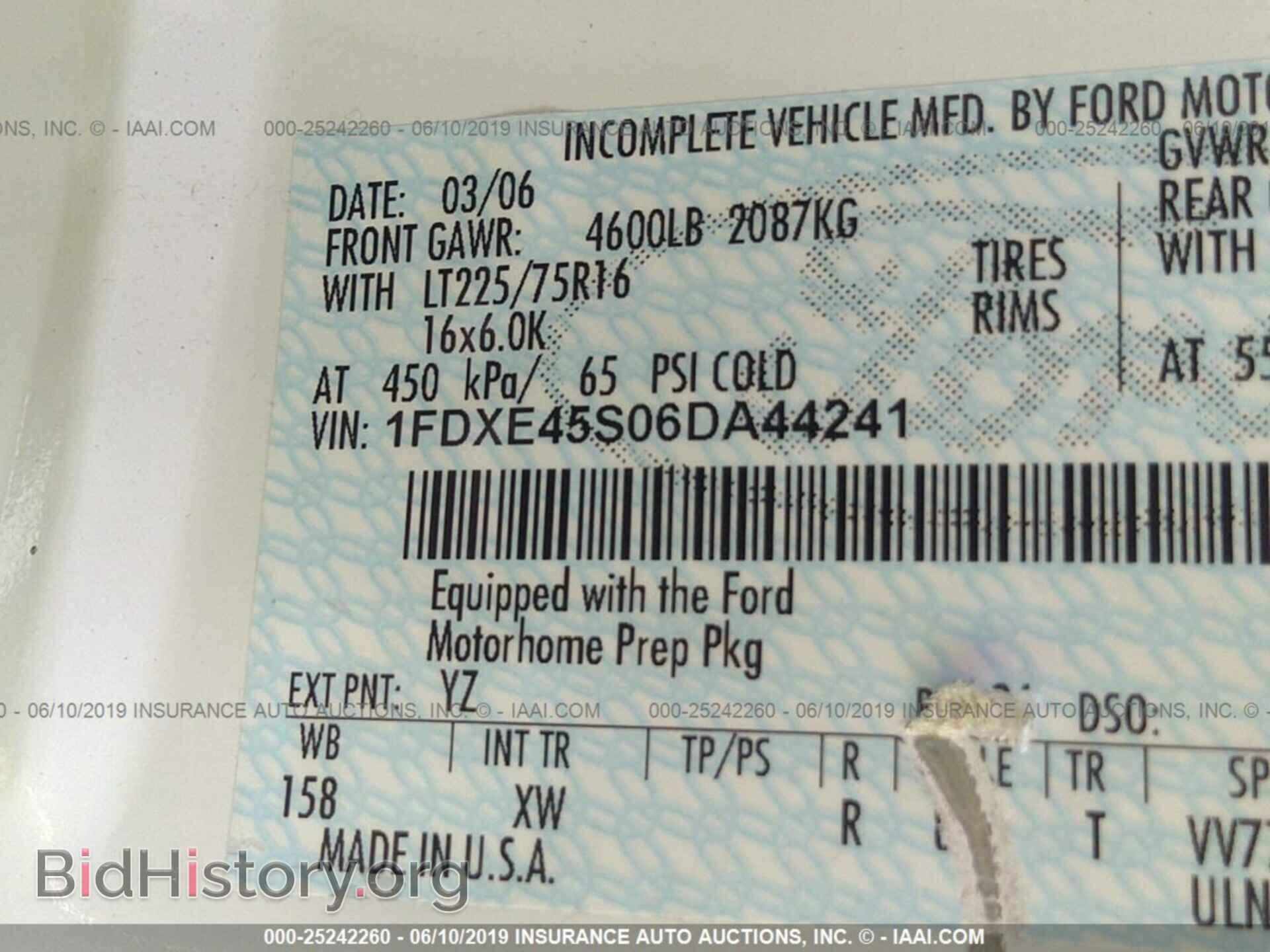 2006 FORD ECONOLINE - VIN: 1FDXE45S06DA44241 - Фото 9