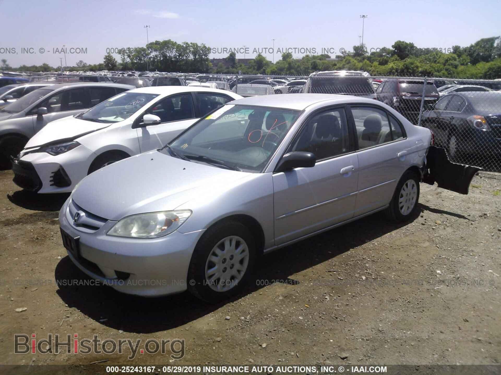 2005 HONDA CIVIC - VIN: 2HGES16615H620619 - Фото 2