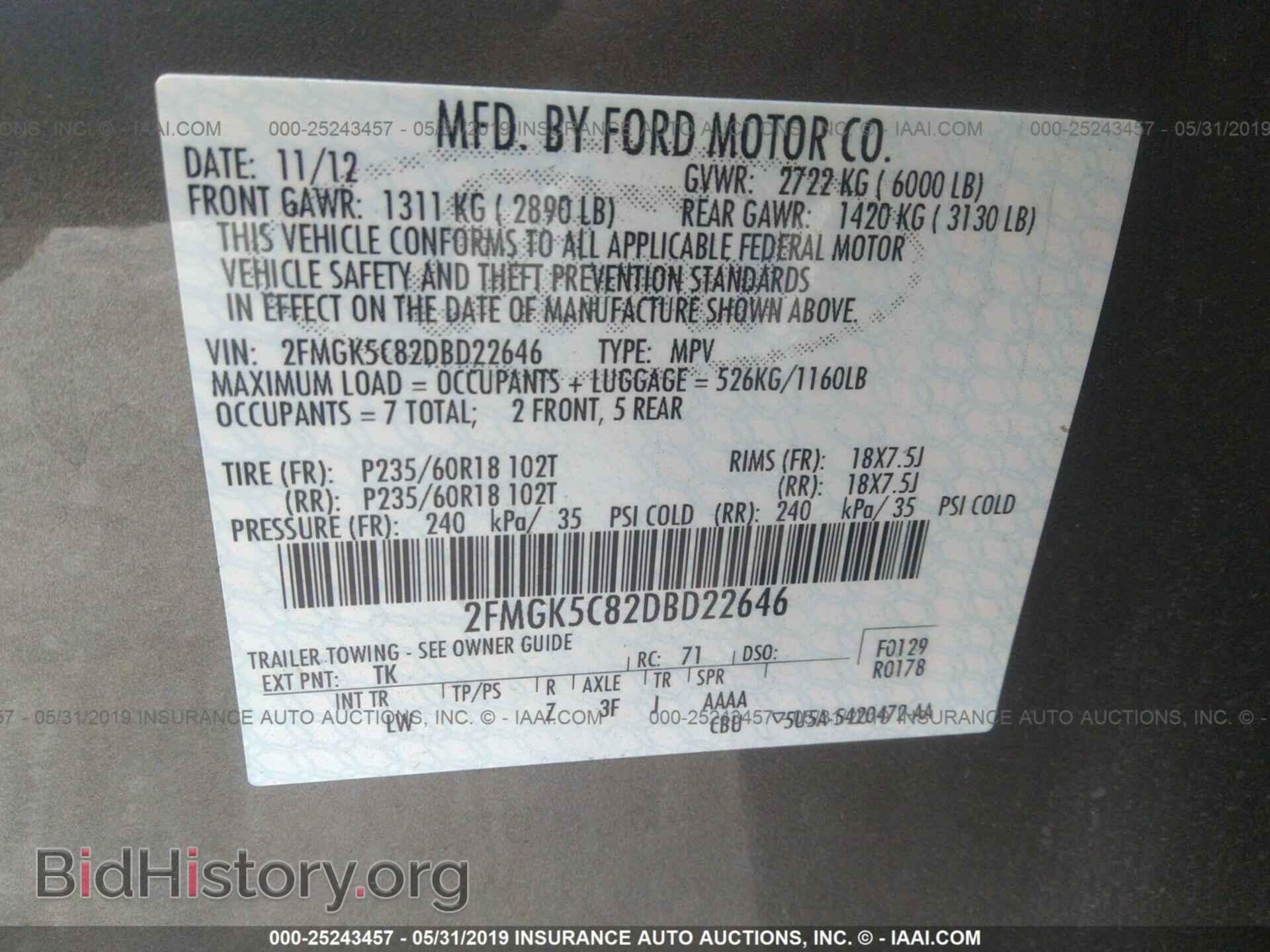 2013 FORD FLEX - VIN: 2FMGK5C82DBD22646 - Photo 9