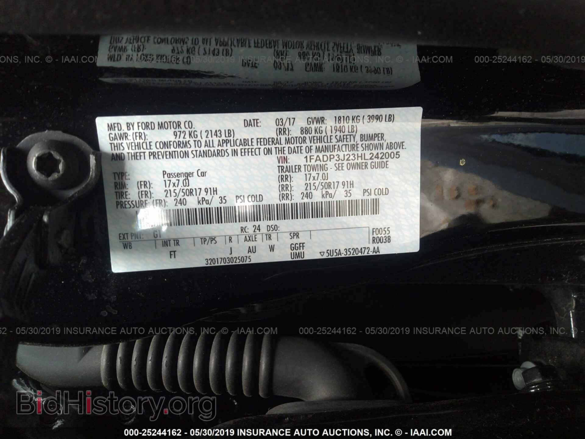 2017 FORD FOCUS - VIN: 1FADP3J23HL242005 - Photo 9