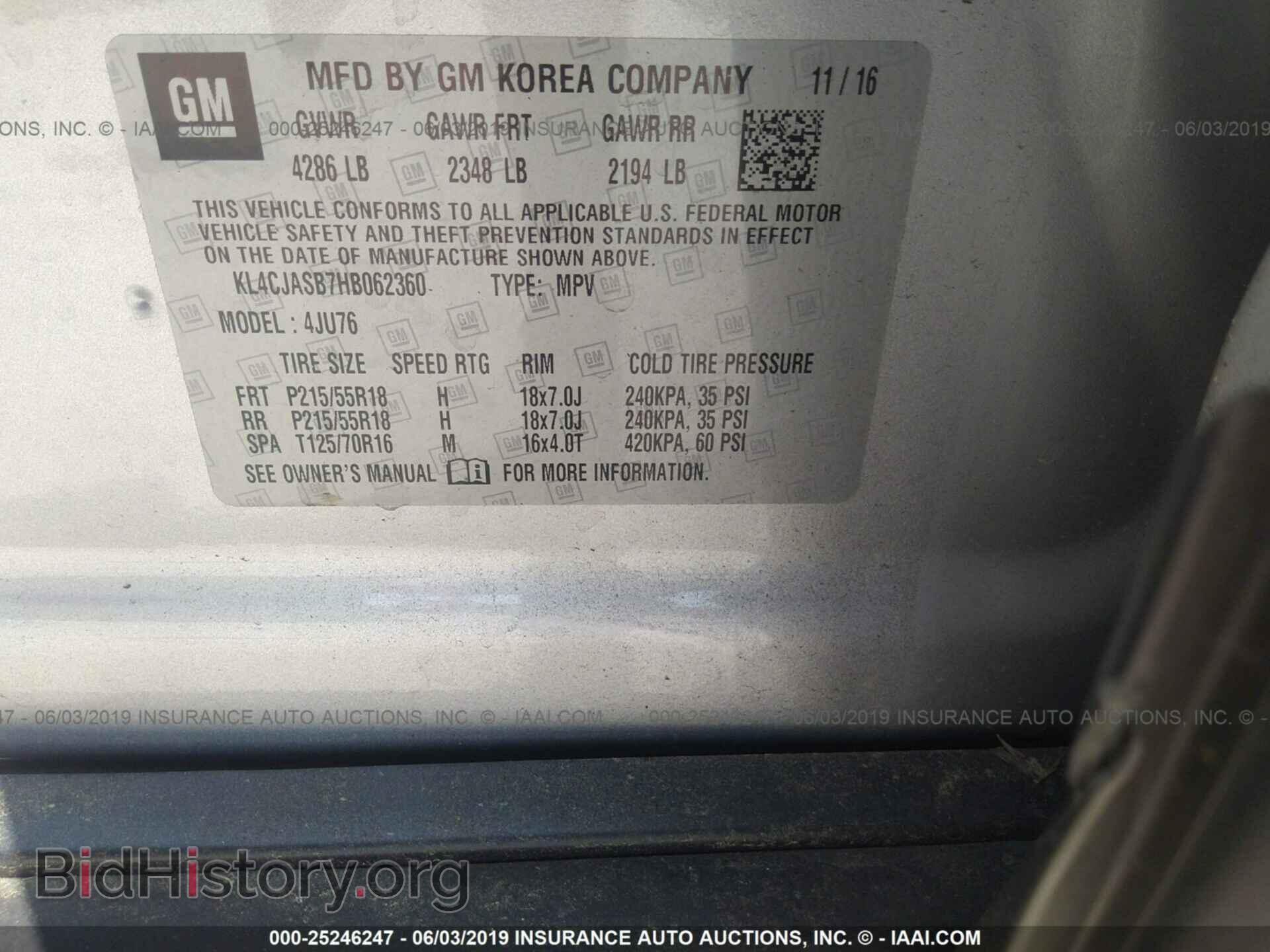 2017 BUICK ENCORE - VIN: KL4CJASB7HB062360 - Photo 9