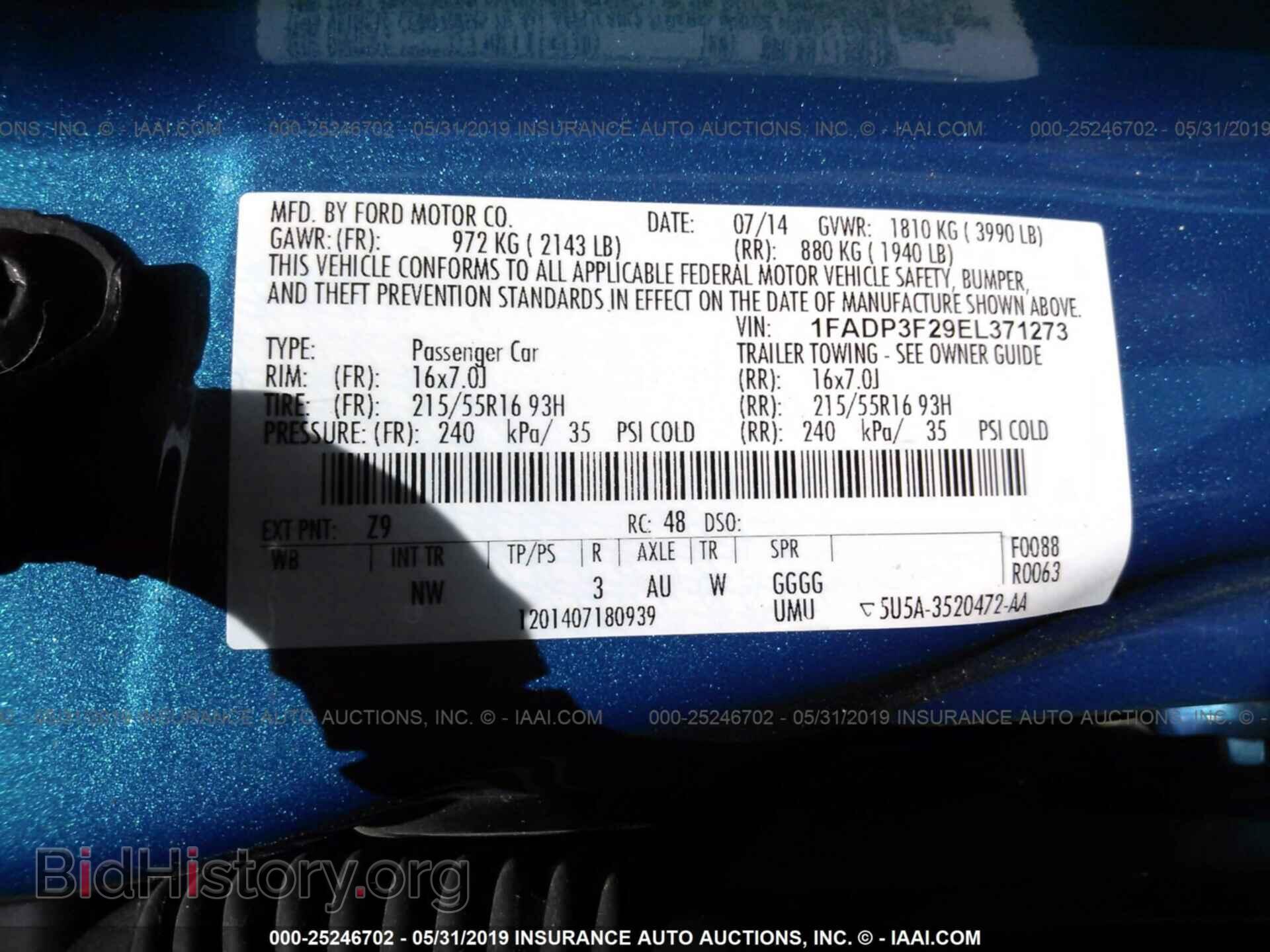 2014 FORD FOCUS - VIN: 1FADP3F29EL371273 - Photo 9