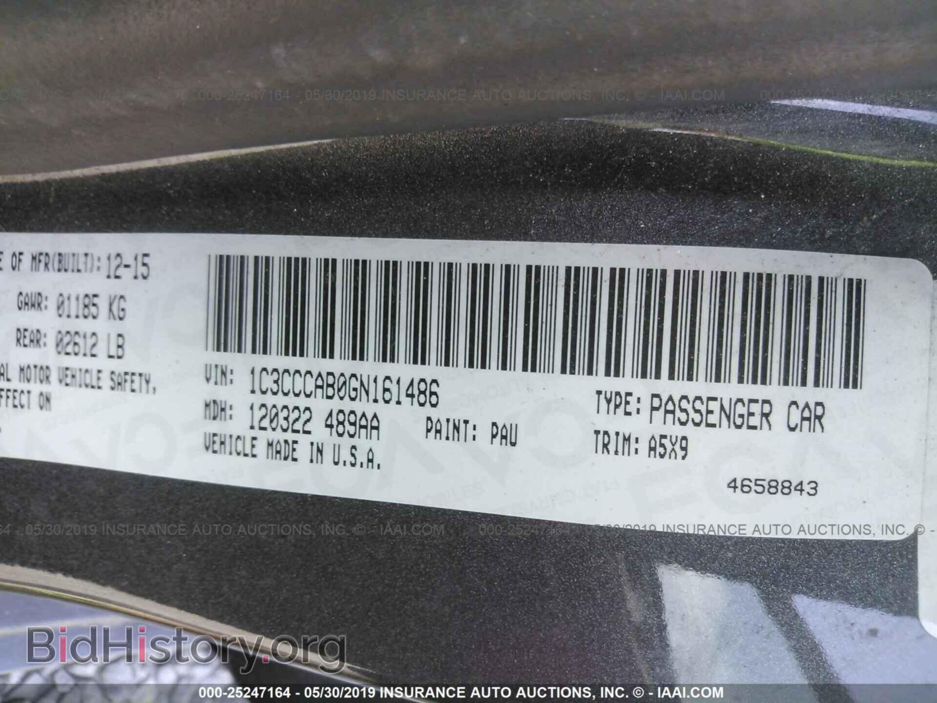 2016 CHRYSLER 200 - VIN: 1C3CCCAB0GN161486 - Photo 9