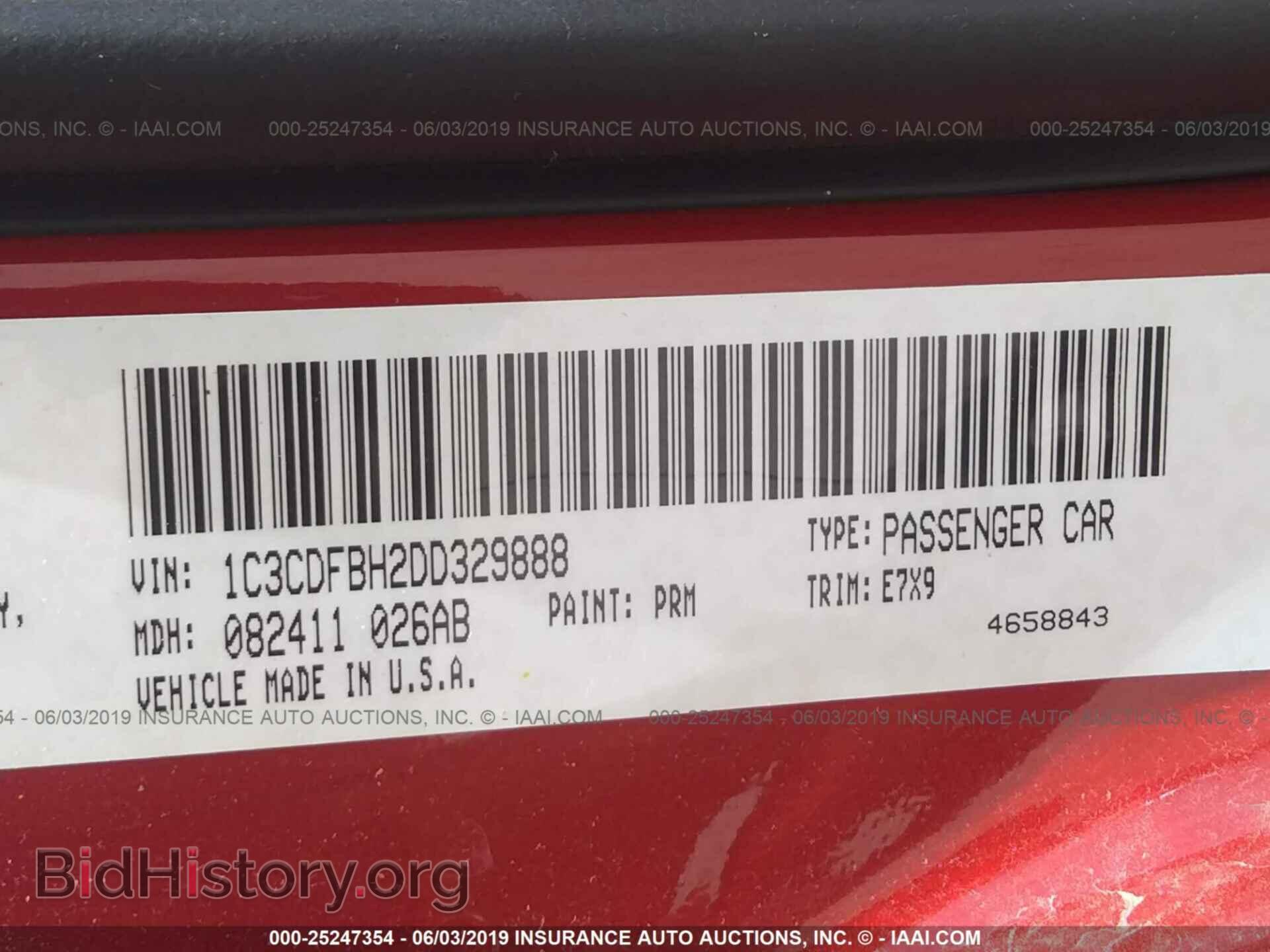 2013 DODGE DART - VIN: 1C3CDFBH2DD329888 - Фото 9