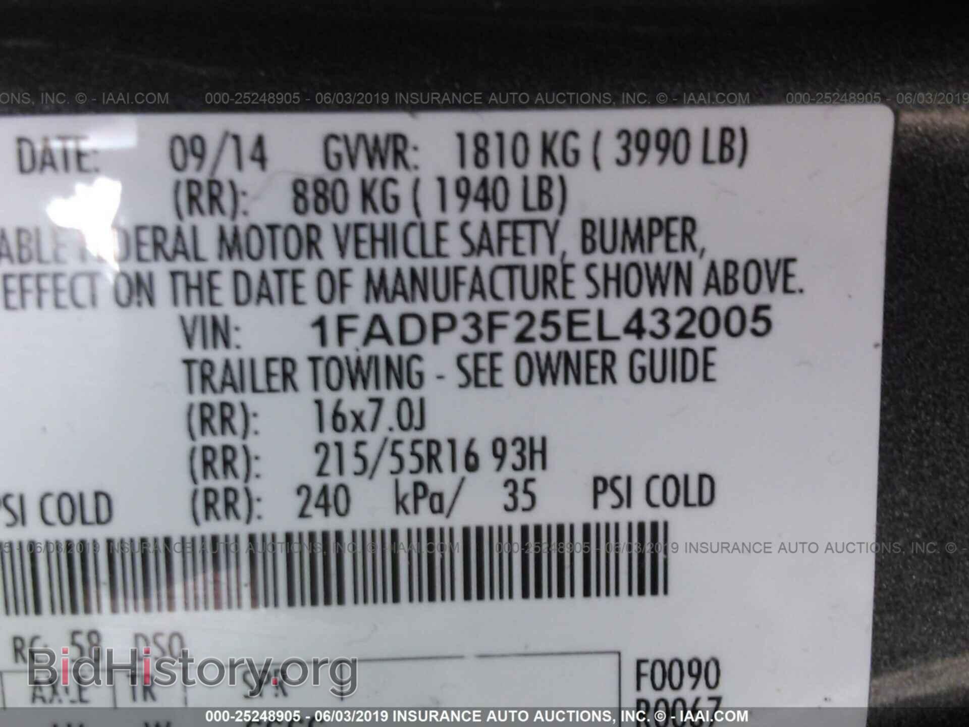 2014 FORD FOCUS - VIN: 1FADP3F25EL432005 - Photo 9