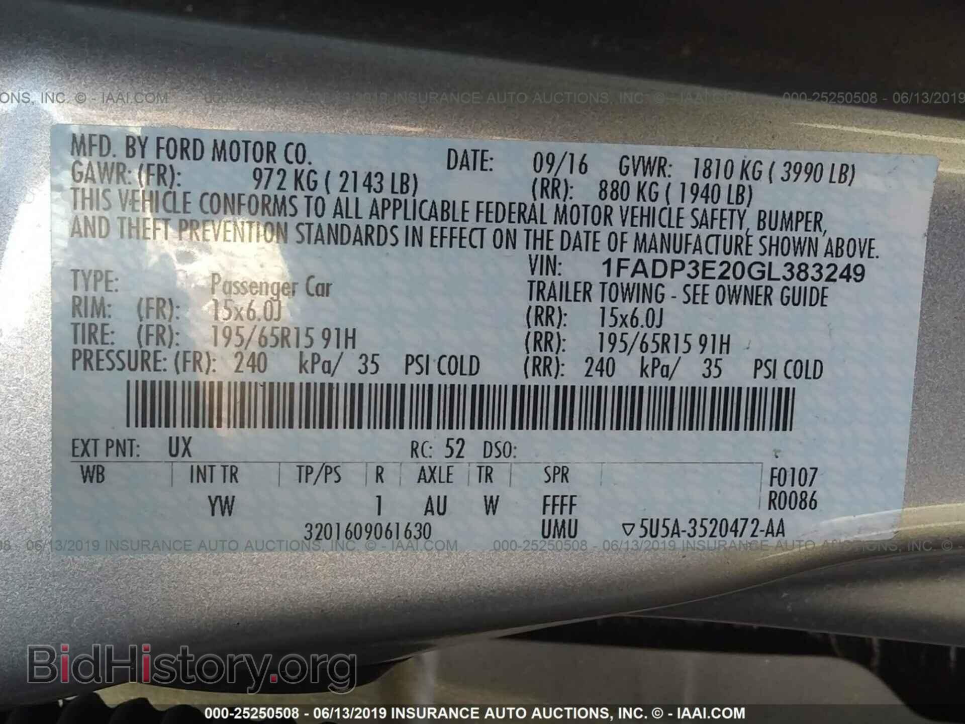 2016 FORD FOCUS - VIN: 1FADP3E20GL383249 - Photo 9