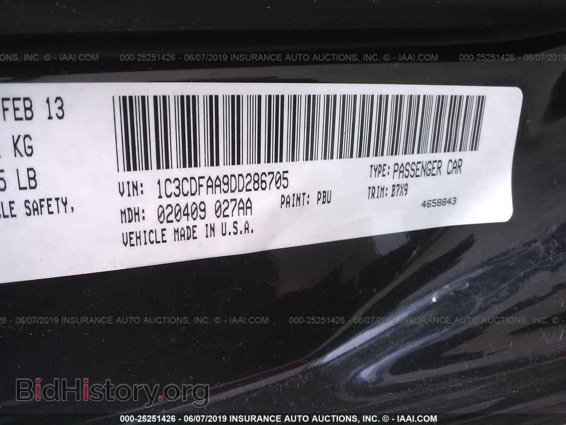 2013 DODGE DART - VIN: 1C3CDFAA9DD286705 - Photo 9