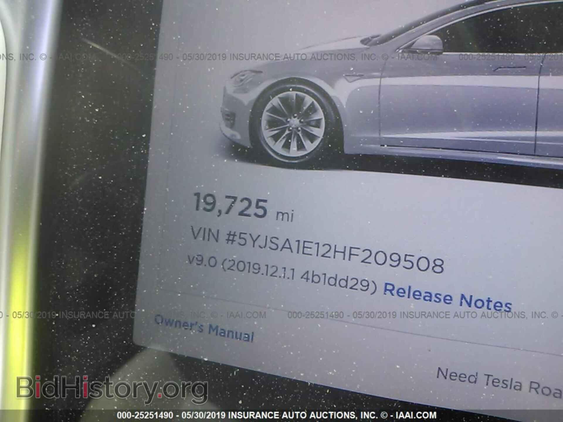 2017 TESLA MODEL S - VIN: 5YJSA1E12HF209508 - Фото 7