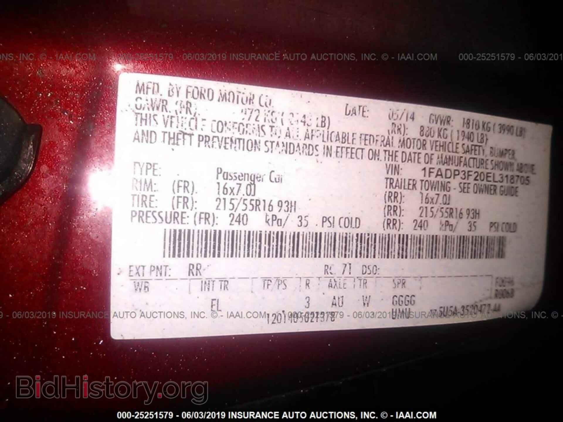 2014 FORD FOCUS - VIN: 1FADP3F20EL318705 - Photo 9