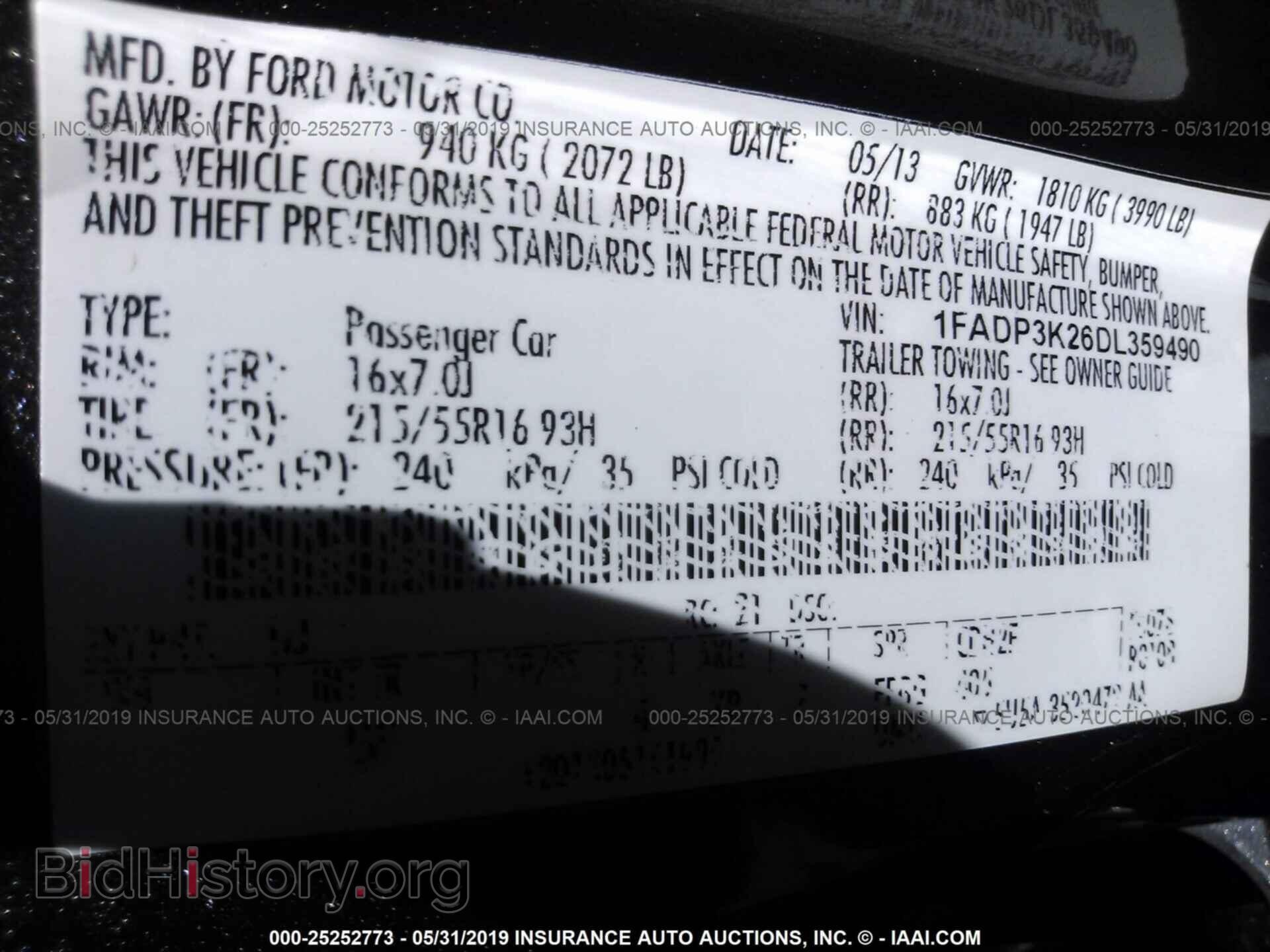 2013 FORD FOCUS - VIN: 1FADP3K26DL359490 - Photo 9