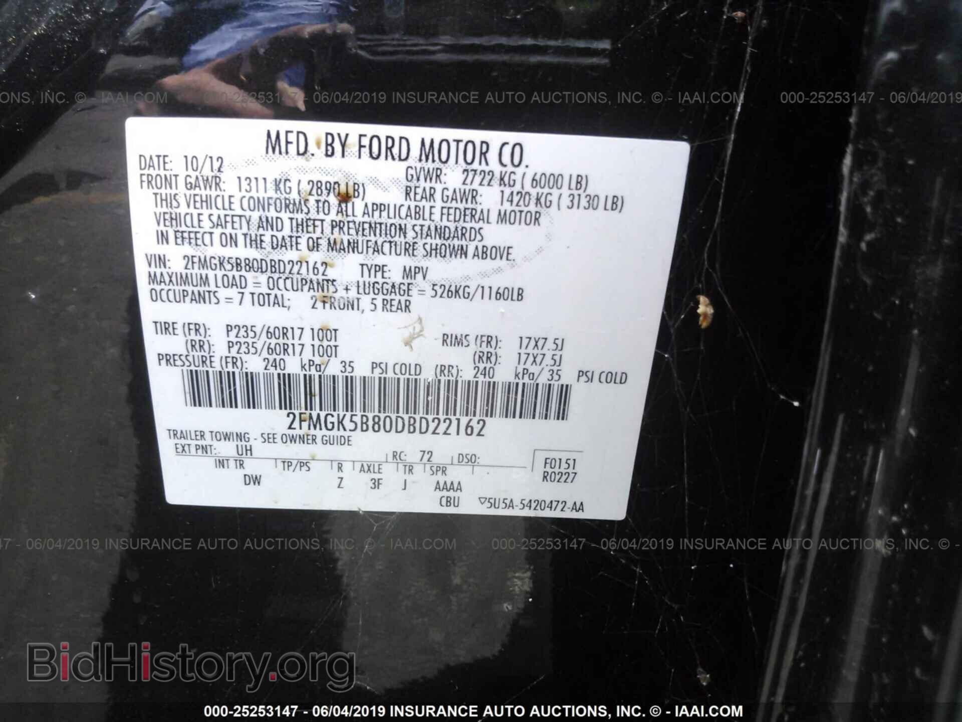 2013 FORD FLEX - VIN: 2FMGK5B80DBD22162 - Photo 9