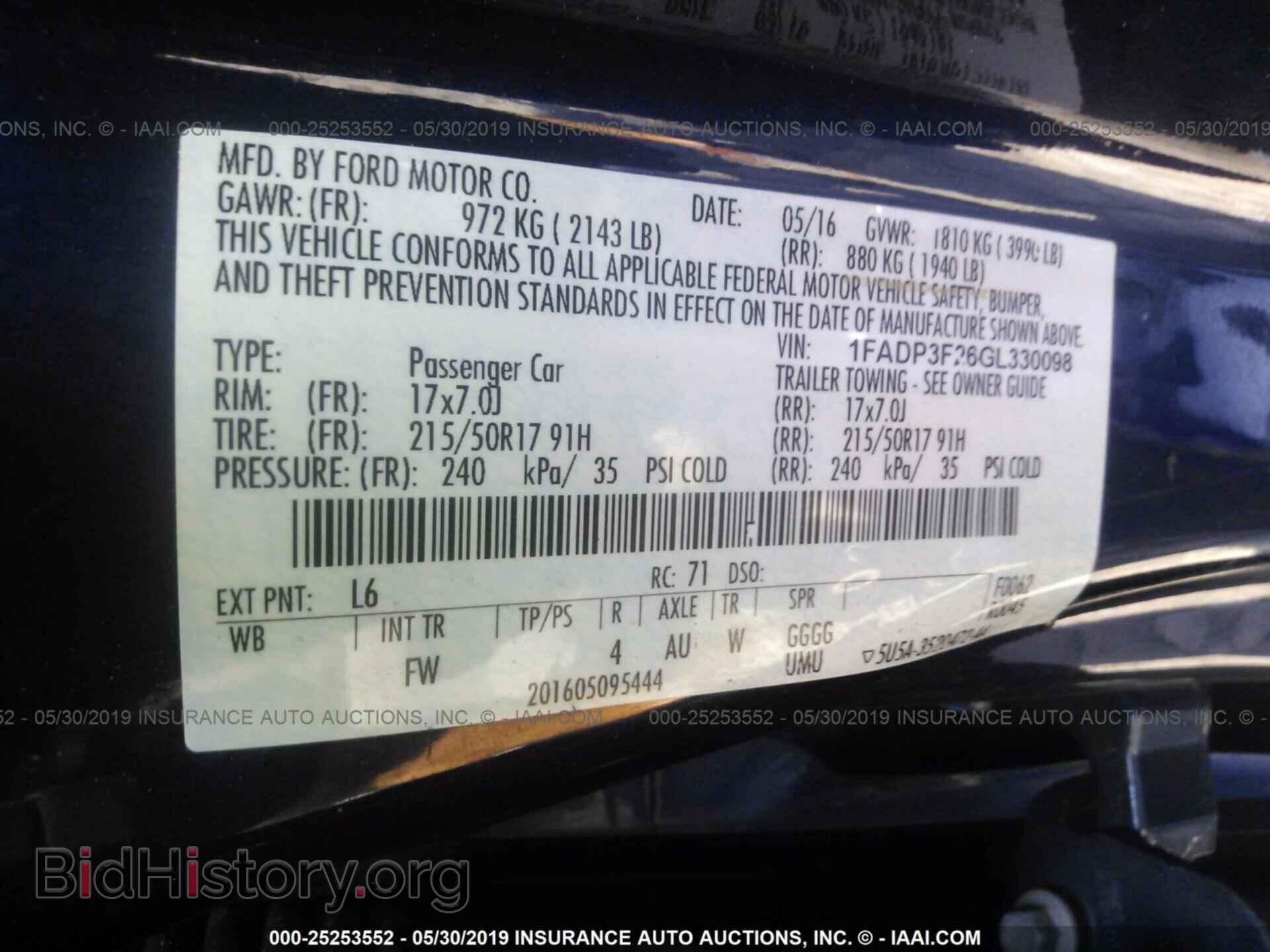 2016 FORD FOCUS - VIN: 1FADP3F26GL330098 - Фото 9