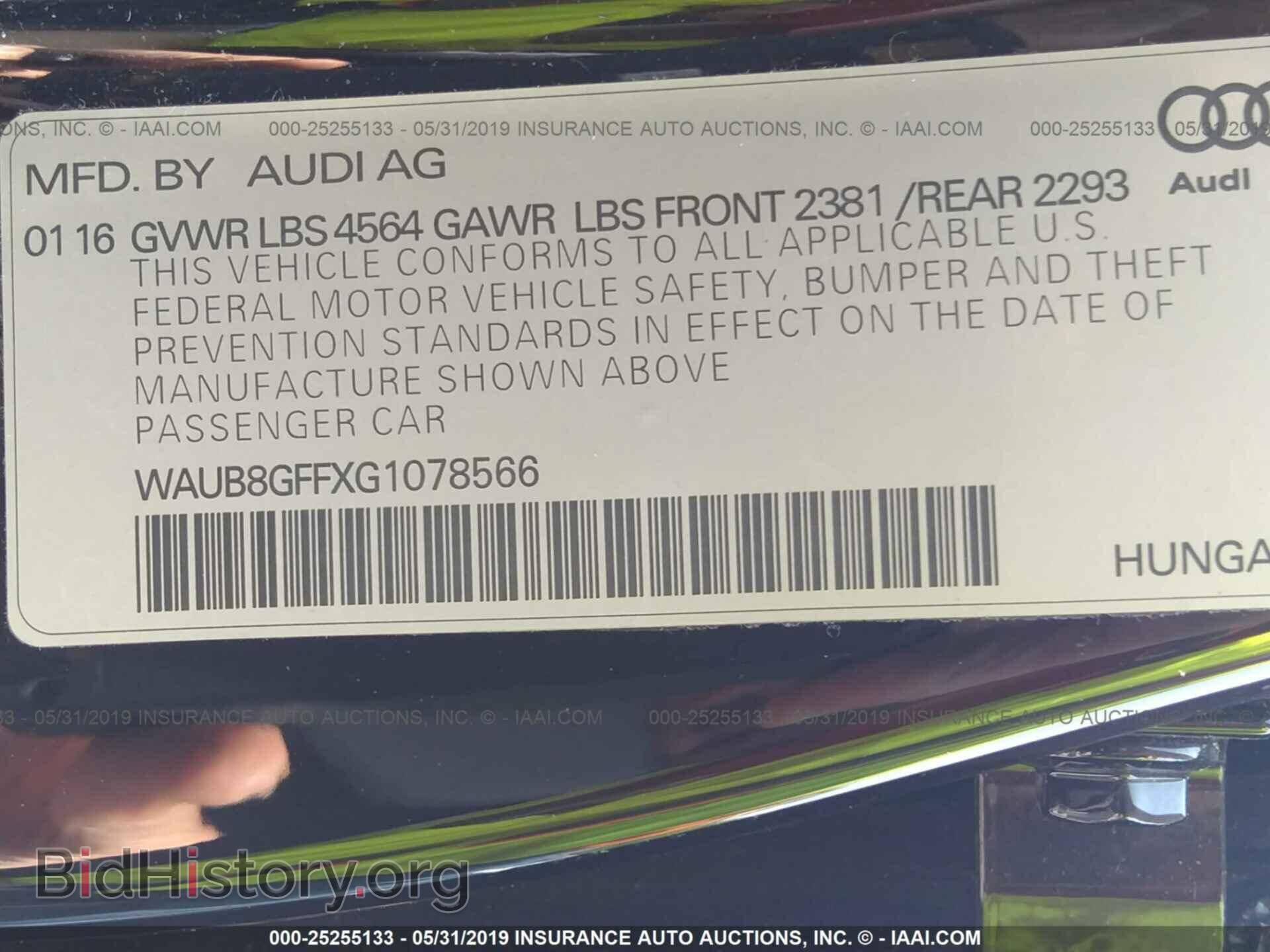 2016 AUDI A3 - VIN: WAUB8GFFXG1078566 - Photo 9