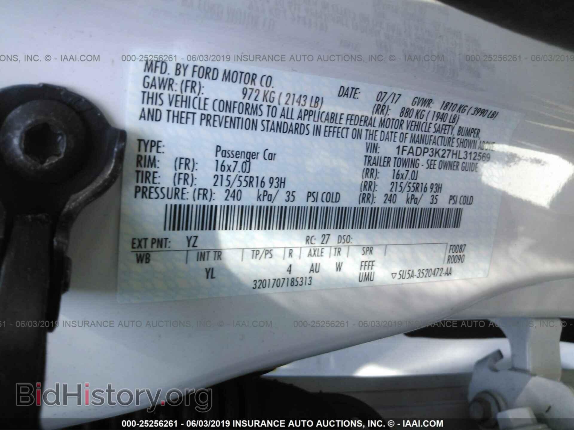 2017 FORD FOCUS - VIN: 1FADP3K27HL312569 - Фото 9