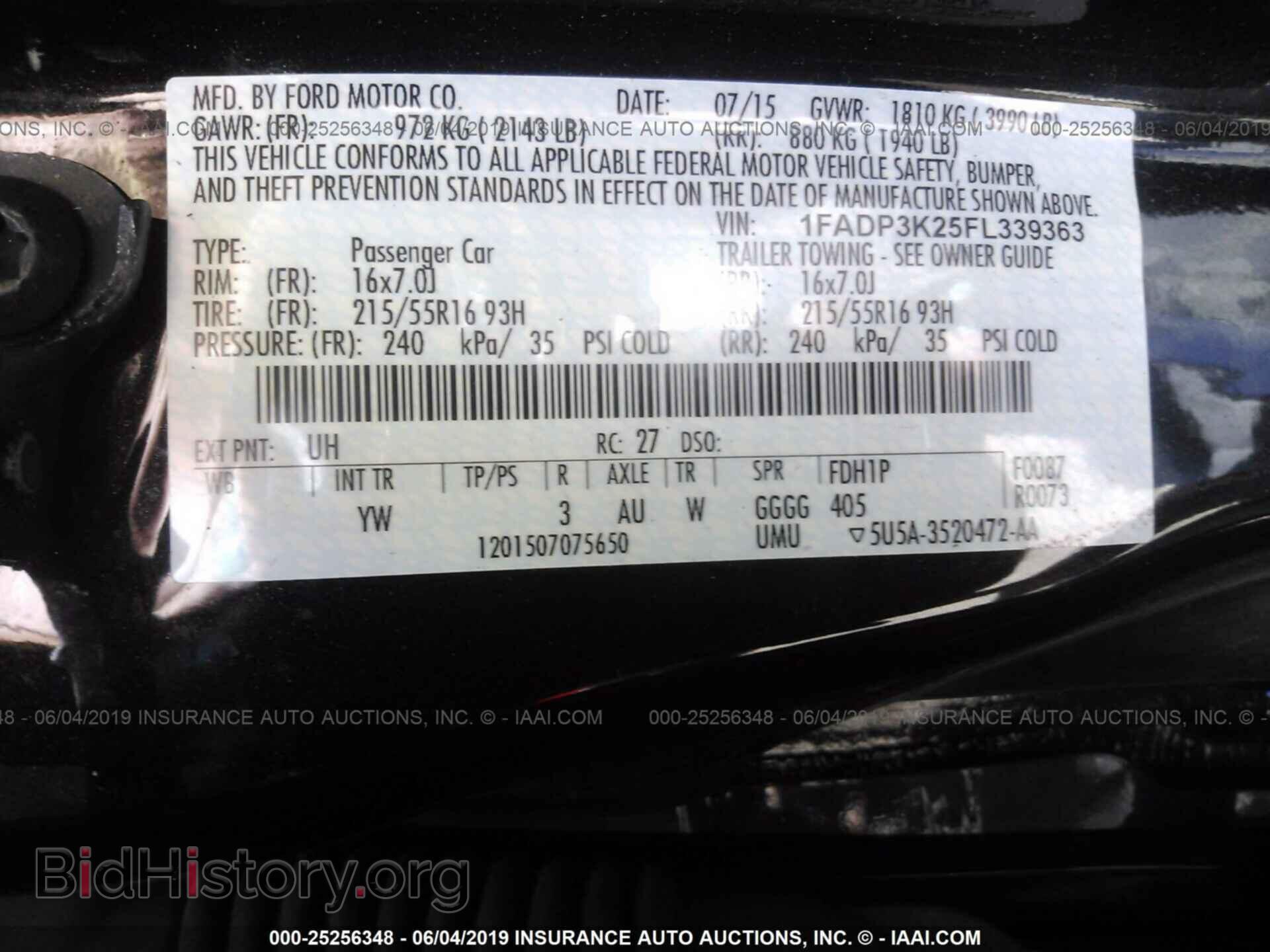 2015 FORD FOCUS - VIN: 1FADP3K25FL339363 - Фото 9