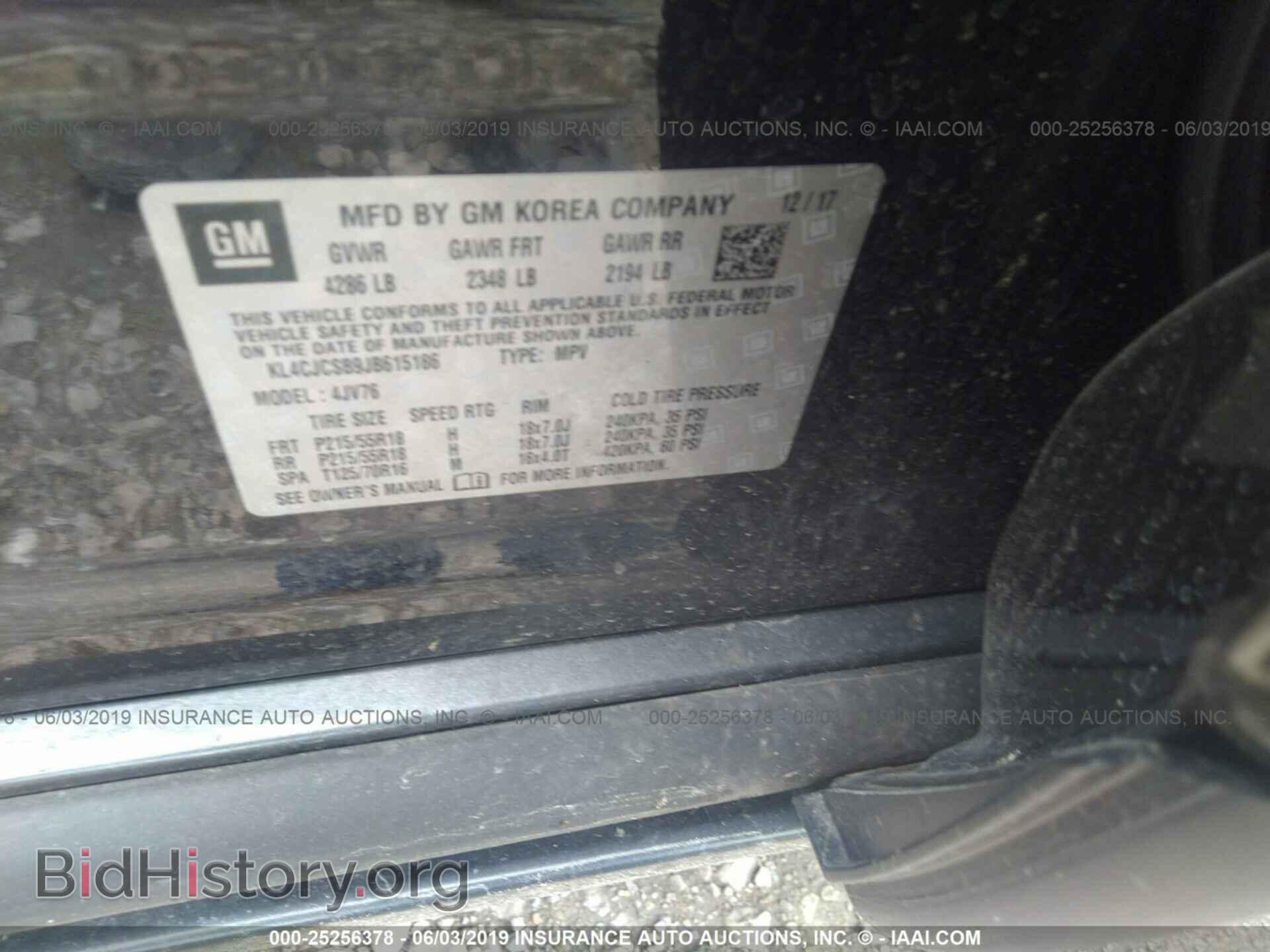 2018 BUICK ENCORE - VIN: KL4CJCSB9JB615186 - Photo 9