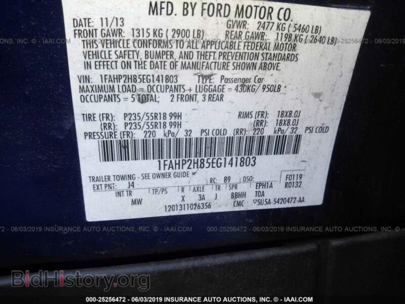 2014 Ford TAURUS (VIN 1FAHP2H85EG141803) — photo 9 of 10