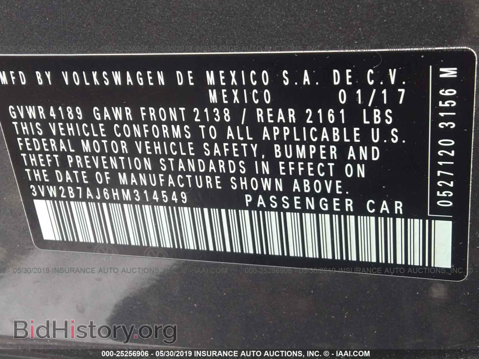 2017 VOLKSWAGEN JETTA - VIN: 3VW2B7AJ6HM314549 - Photo 9