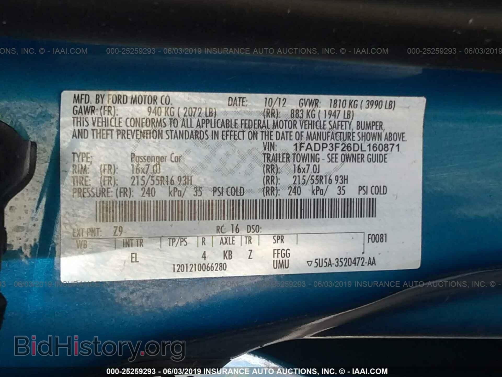 2013 FORD FOCUS - VIN: 1FADP3F26DL160871 - Photo 9