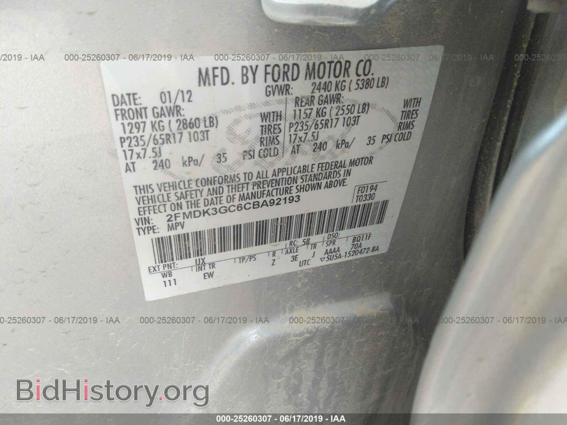 2012 FORD EDGE - VIN: 2FMDK3GC6CBA92193 - Photo 9