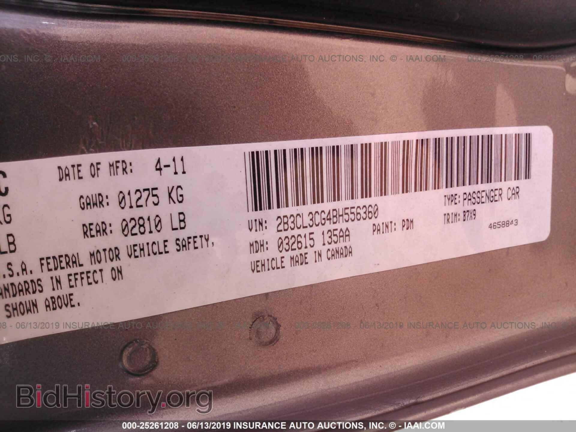 2011 DODGE CHARGER - VIN: 2B3CL3CG4BH556360 - Фото 9