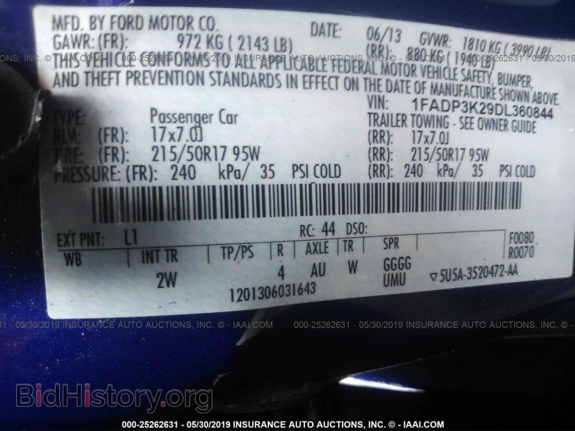 2013 FORD FOCUS - VIN: 1FADP3K29DL360844 - Photo 9