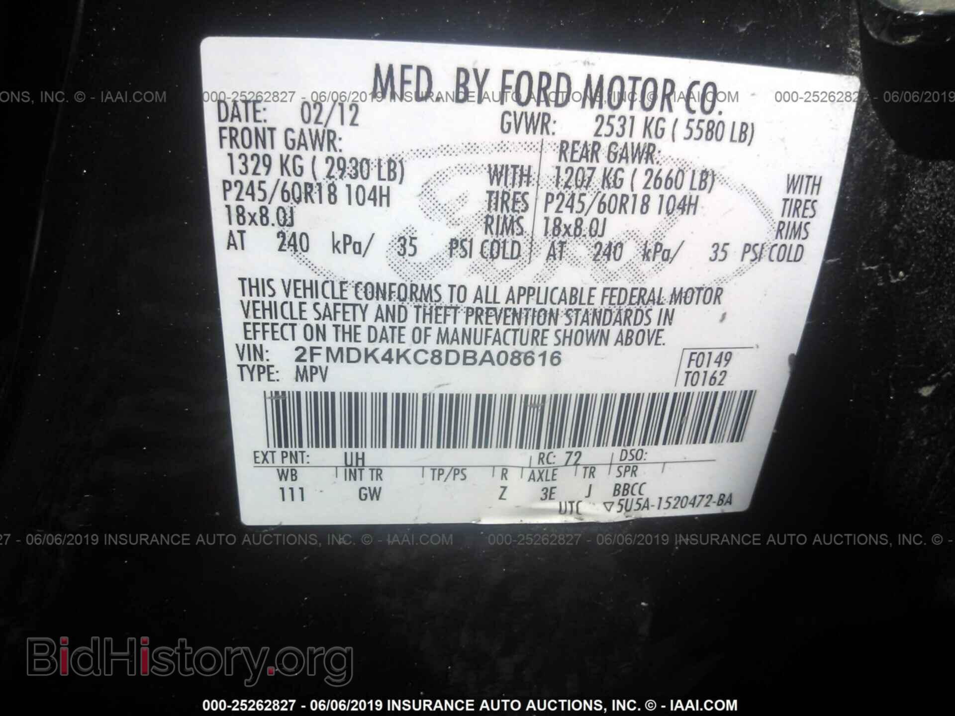 2013 FORD EDGE - VIN: 2FMDK4KC8DBA08616 - Photo 9