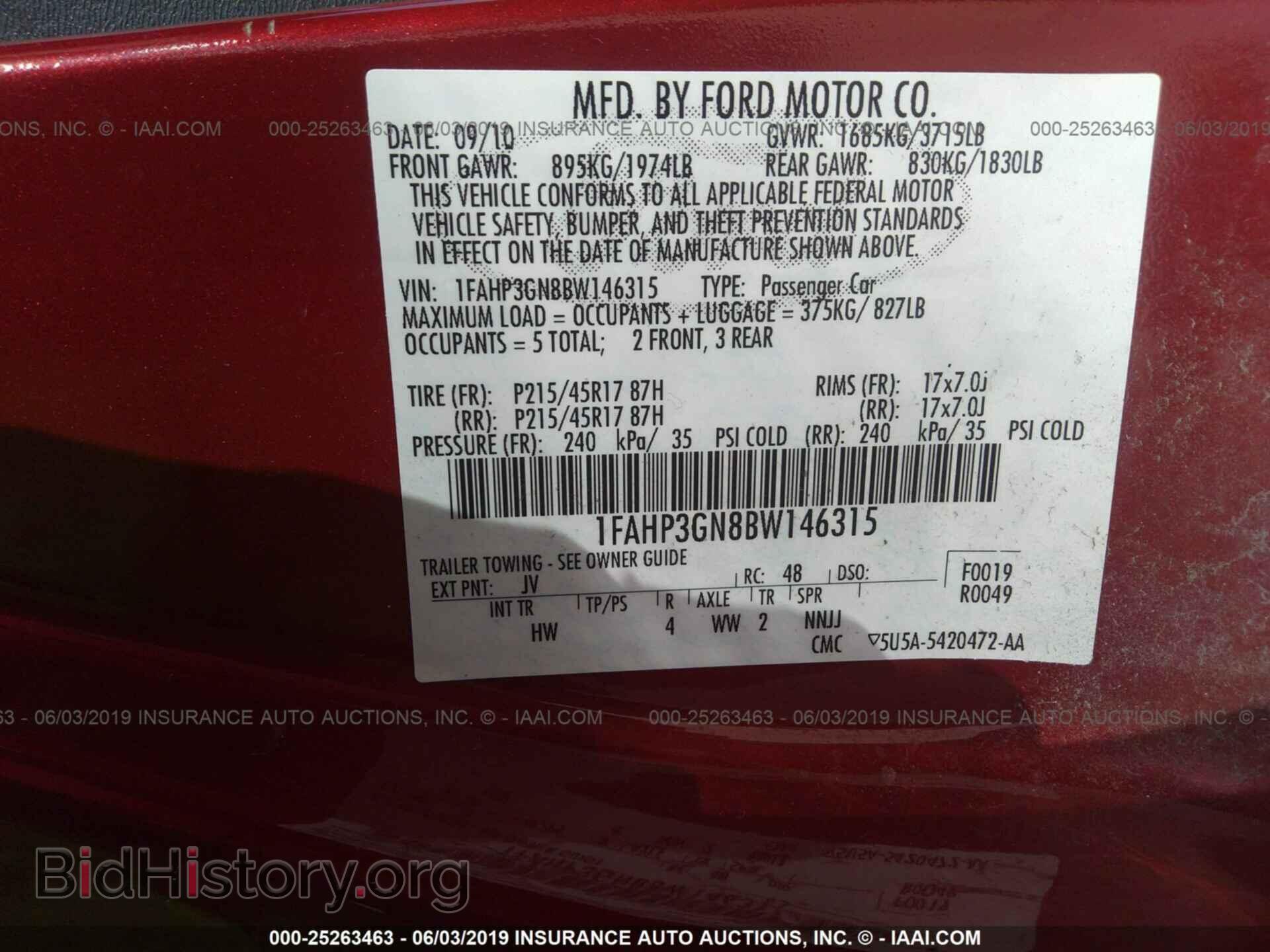 2011 FORD FOCUS - VIN: 1FAHP3GN8BW146315 - Фото 9