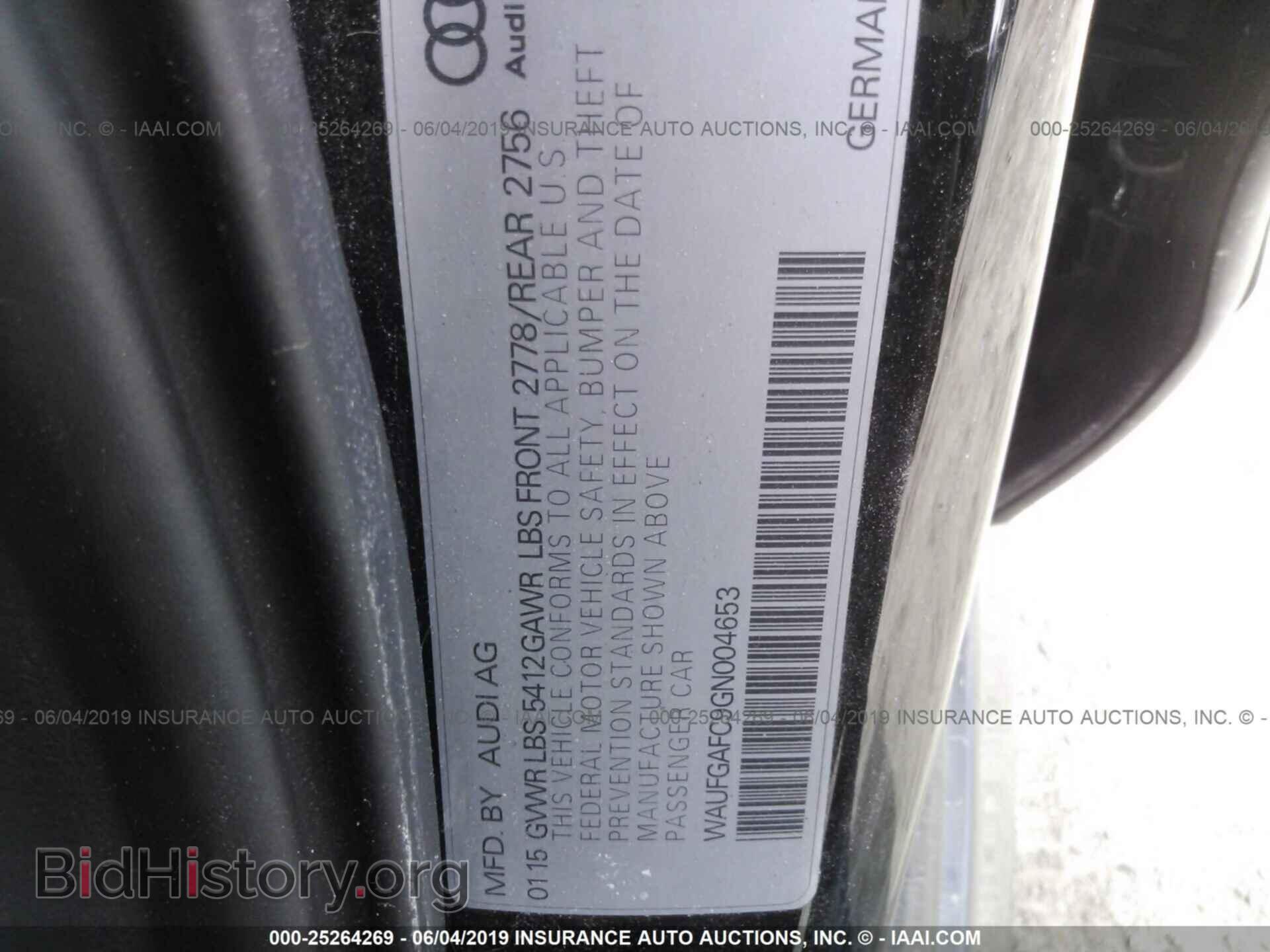 2016 AUDI A6 - VIN: WAUFGAFC9GN004653 - Photo 9