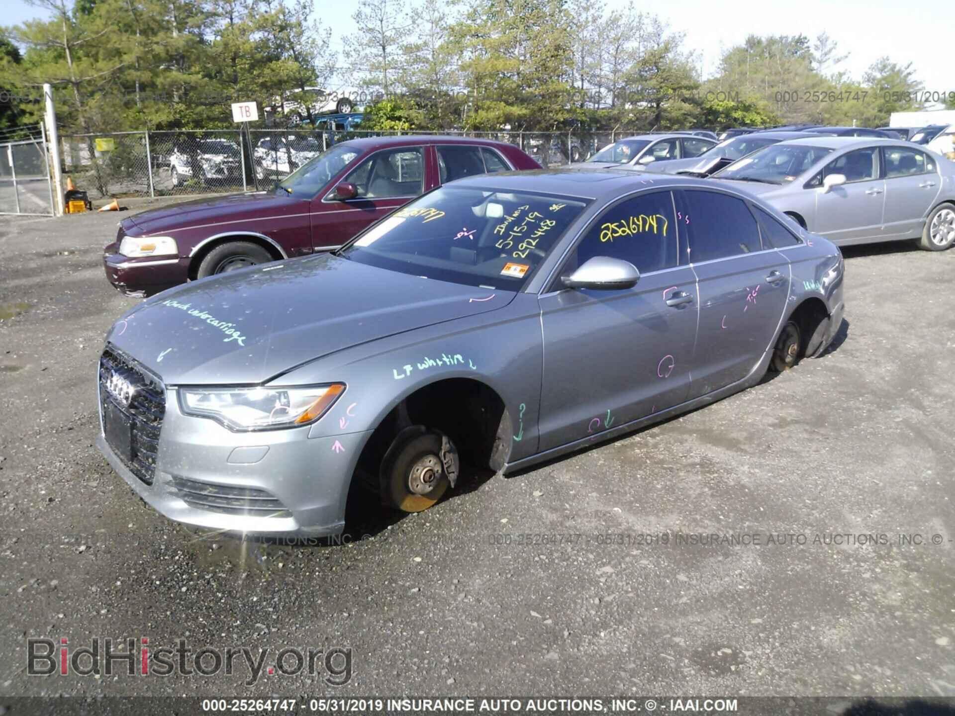 2013 AUDI A6 - VIN: WAUGFAFC2DN028733 - Фото 2