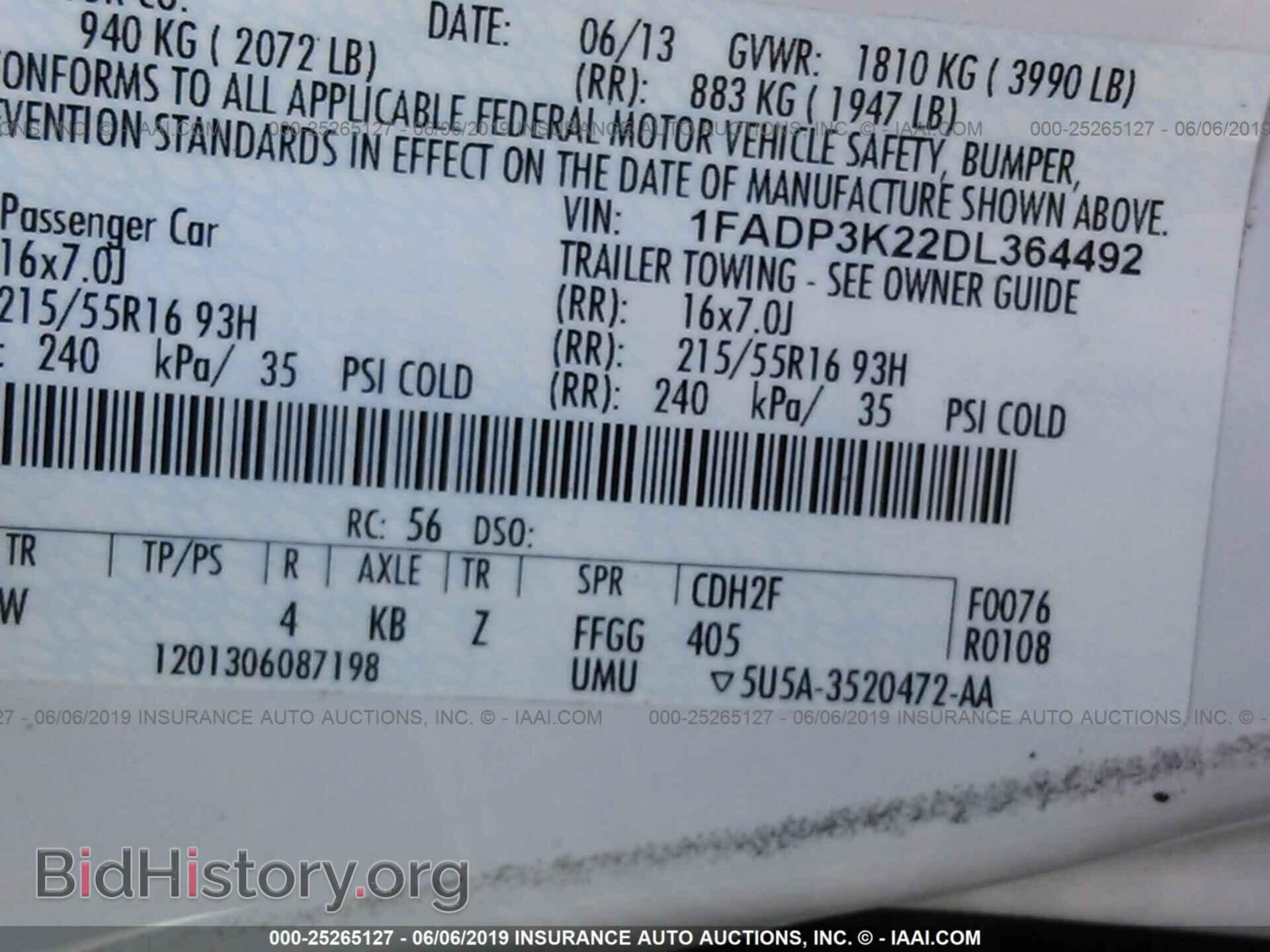 2013 FORD FOCUS - VIN: 1FADP3K22DL364492 - Photo 9