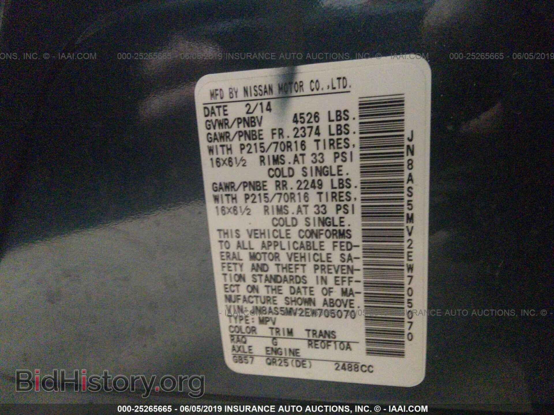 2014 NISSAN ROGUE SELECT - VIN: JN8AS5MV2EW705070 - Фото 9