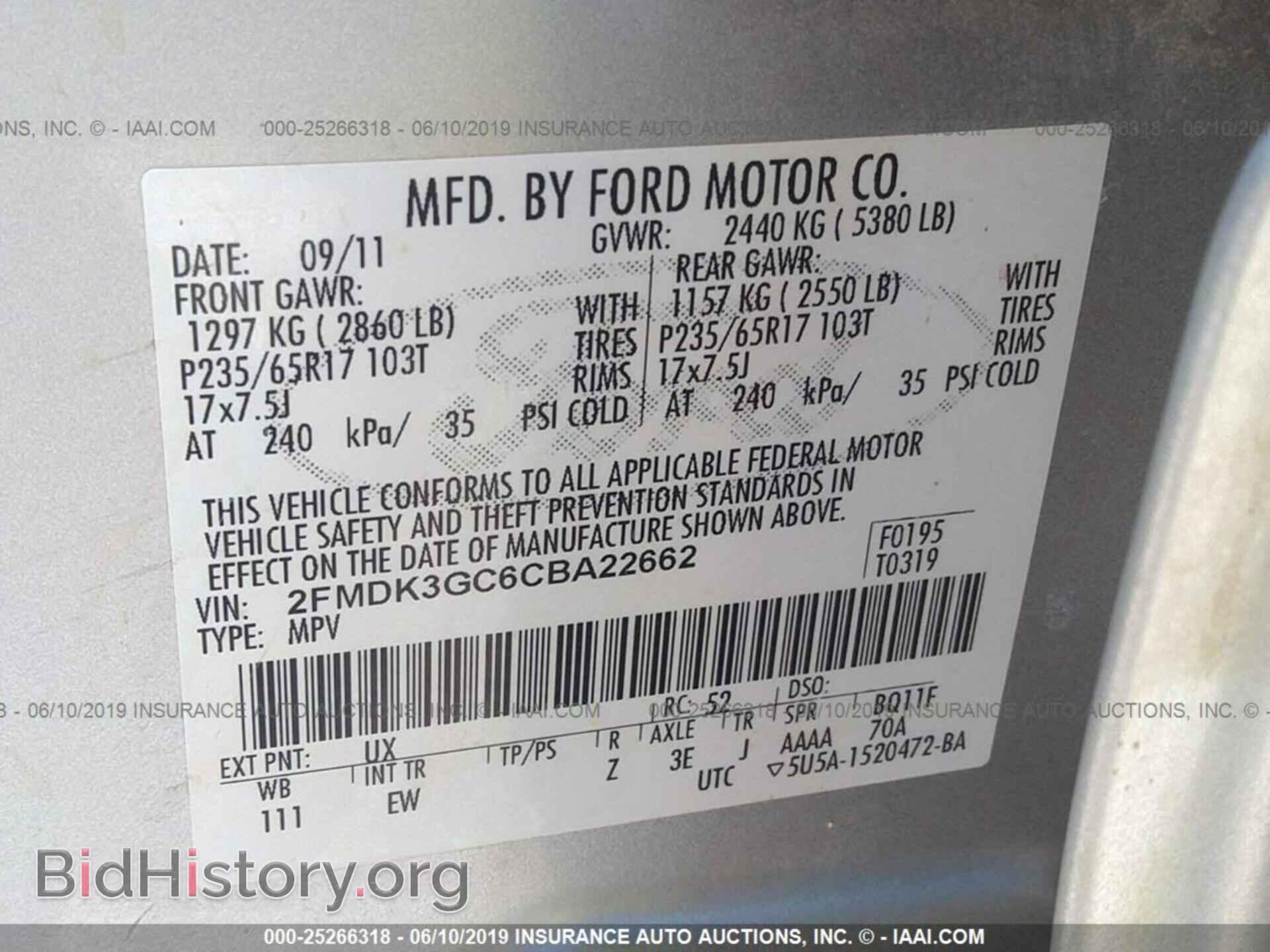 2012 FORD EDGE - VIN: 2FMDK3GC6CBA22662 - Photo 9