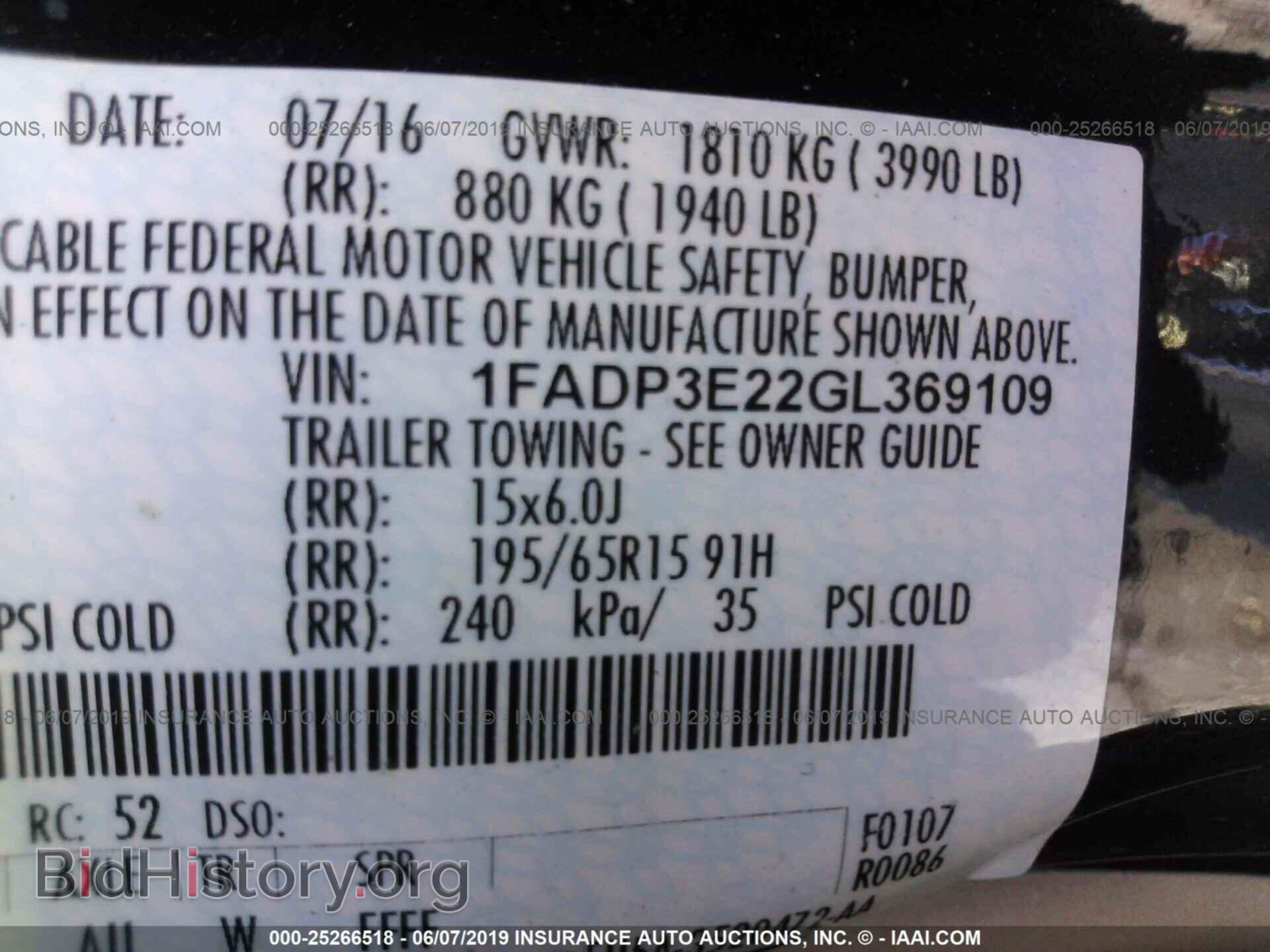 2016 FORD FOCUS - VIN: 1FADP3E22GL369109 - Photo 9