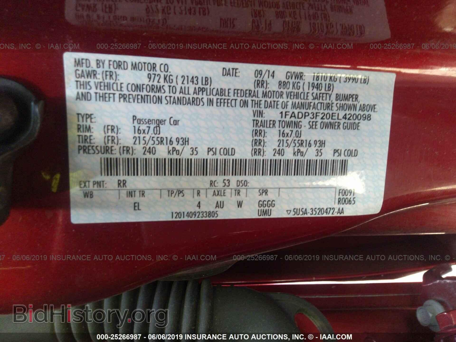 2014 FORD FOCUS - VIN: 1FADP3F20EL420098 - Photo 9