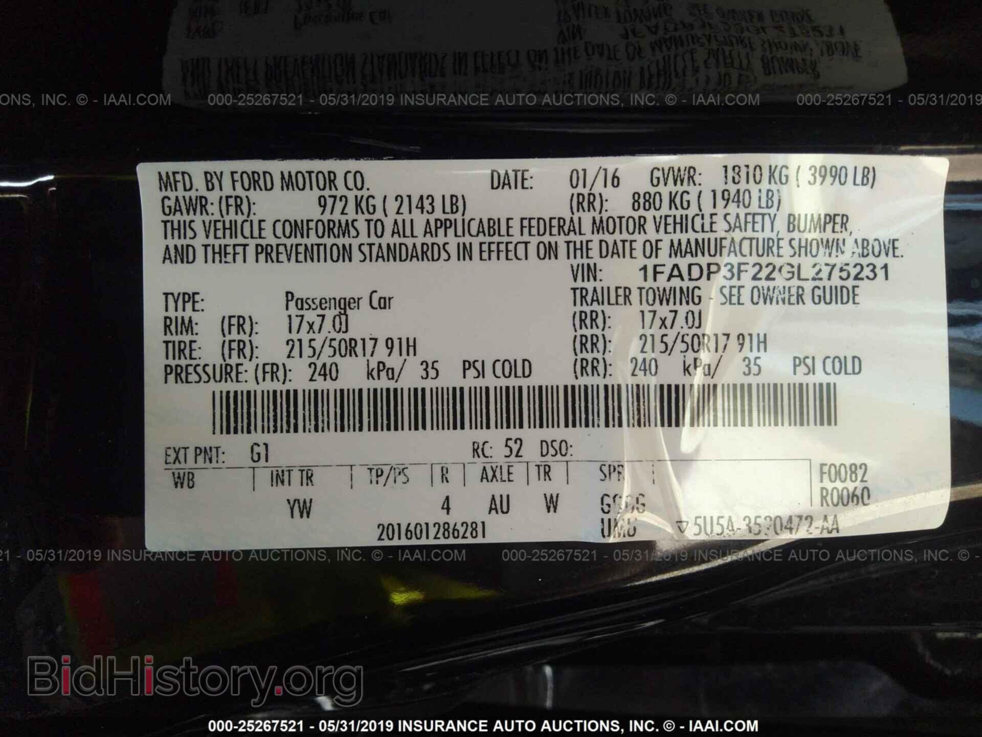 2016 FORD FOCUS - VIN: 1FADP3F22GL275231 - Photo 9