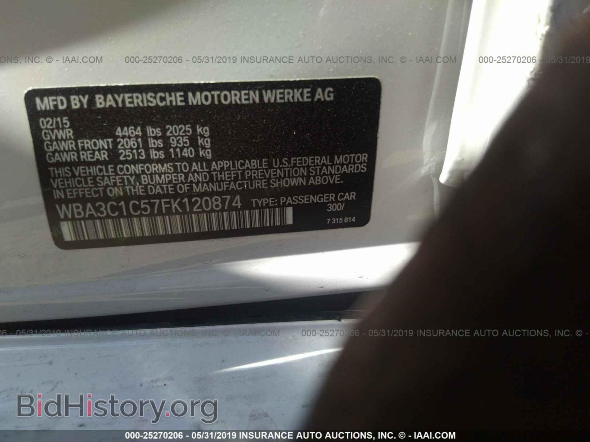 2015 BMW 328 - VIN: WBA3C1C57FK120874 - Фото 9