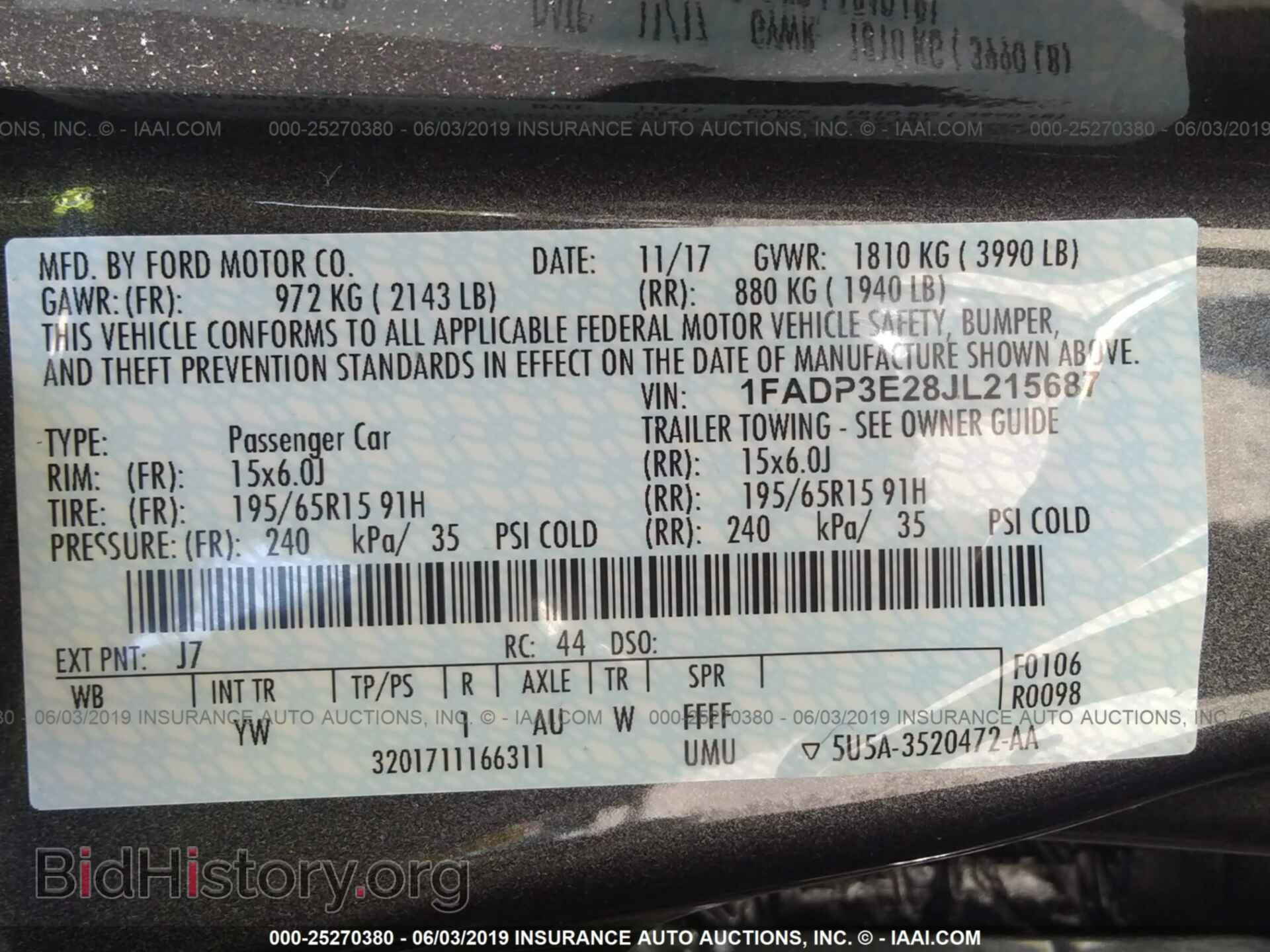2018 FORD FOCUS - VIN: 1FADP3E28JL215687 - Фото 9