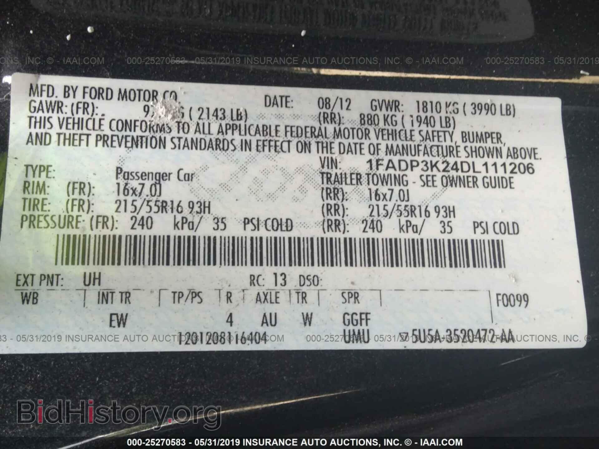 2013 FORD FOCUS - VIN: 1FADP3K24DL111206 - Photo 9