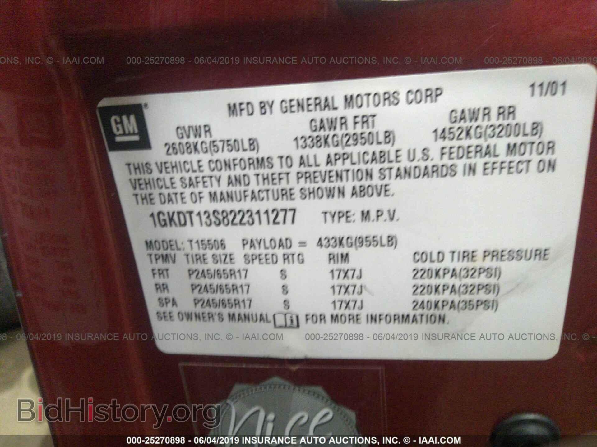 2002 GMC ENVOY - VIN: 1GKDT13S822311277 - Фото 9