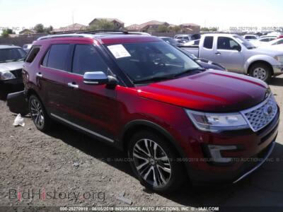 2016 Ford EXPLORER Platinum, красный — VIN 1FM5K8HT9GGB52868, IAAI