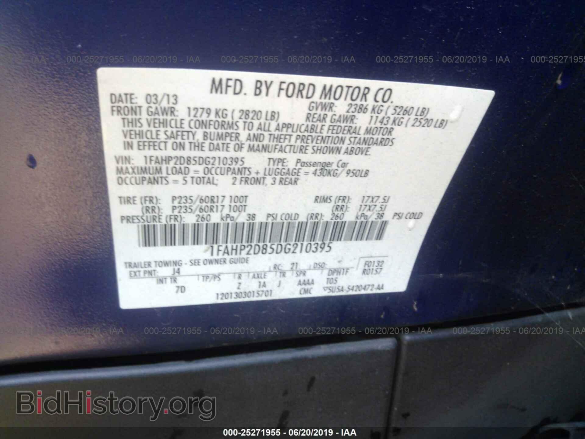 2013 FORD TAURUS - VIN: 1FAHP2D85DG210395 - Photo 9