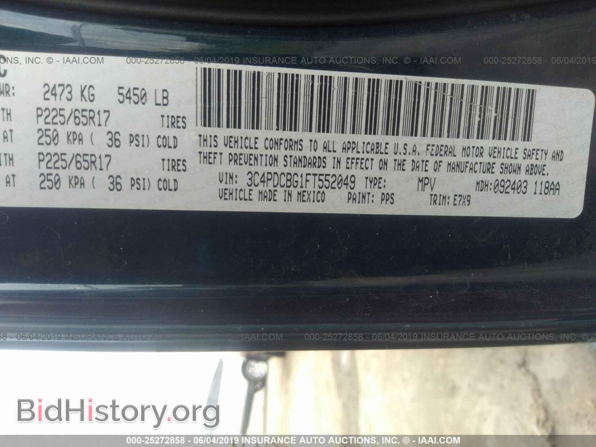 2015 DODGE JOURNEY - VIN: 3C4PDCBG1FT552049 - Фото 9