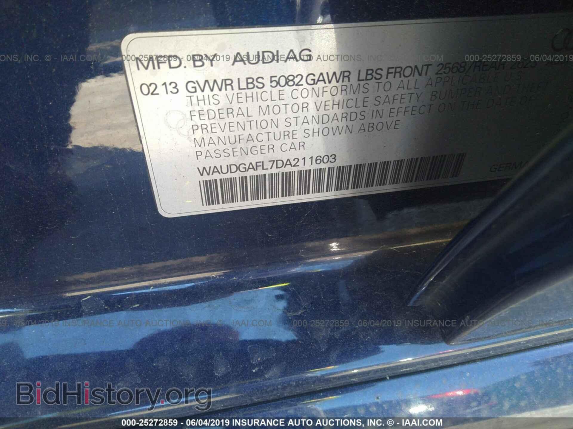 2013 AUDI S4 - VIN: WAUDGAFL7DA211603 - Фото 9
